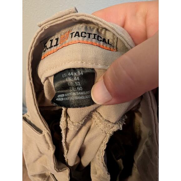 5.11 Tactical Mens Tactile Pro Ripstop Cargo Pants Size 42X34 Tan 8 Pockets Mid - Picture 10 of 11